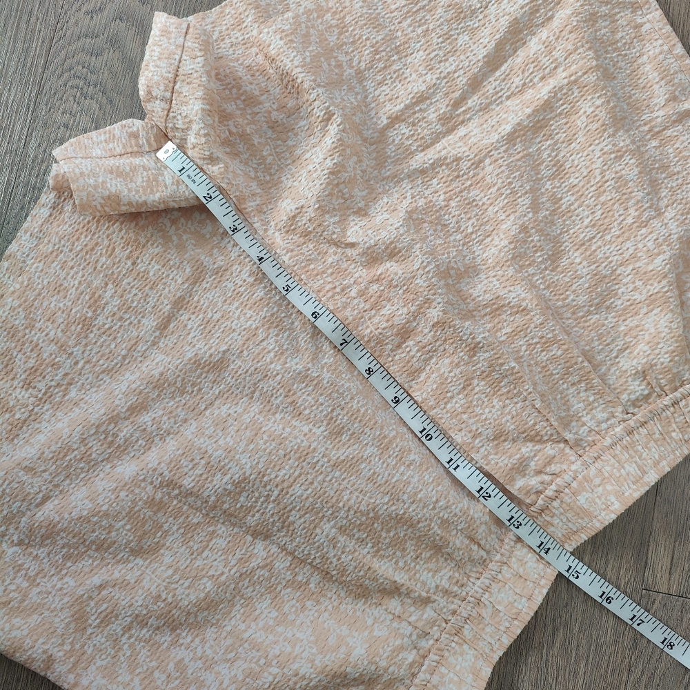 WAYF Peach Floral Print Cotton Crepe Shorts - Picture 7 of 9